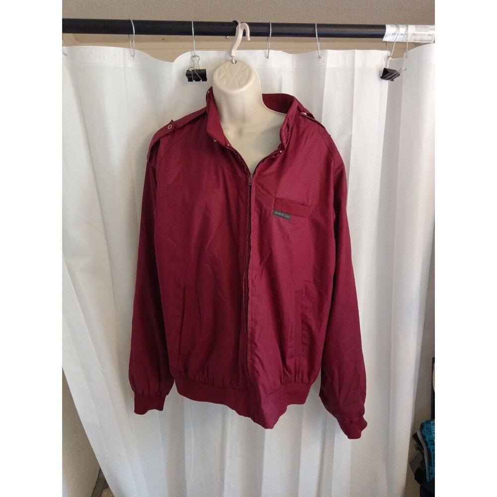 Members Only Red Bomber Jacket Sz L